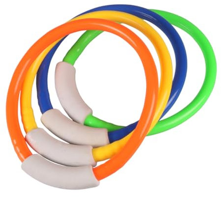 KONTONTY 4piezas Anillo De Buceo Colorido para Natación Subacuática Juguetes De Agarre Accesorios De Entrenamiento De Buceo Piscina