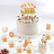 Tortendeko Dschungel Holz, Kuchendeko Tiere Junge Mädchen, Cake Topper Bunte Safari, Happy Birthday Torte Cupcake Muffin Deko Kindergeburtstag Party Baby Shower