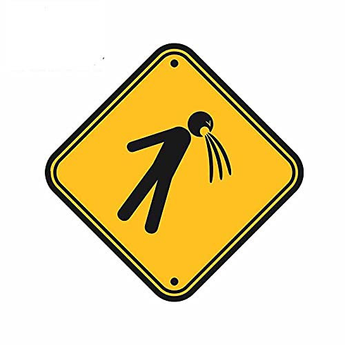 13 cm x 12,7 cm für Erbrechen SIMS Autoaufkleber Lustige Grafiken Fenster Windschutzscheibe Kühlschrank Wohnmobil