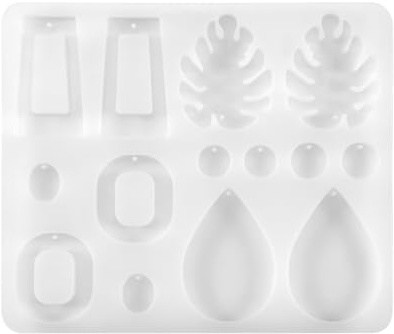 Lonrtesw DIY Earring Resin Mold, Handmade Dangling Earring Silicone Mold, UV Epoxy Mold, Used for Jewelry Making Tools B