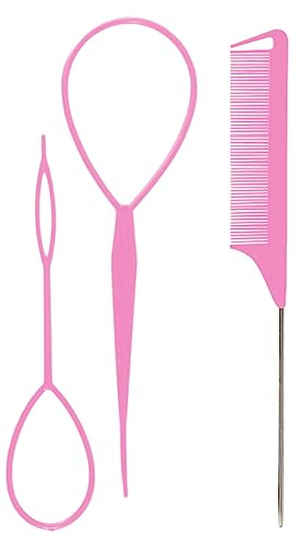3 Stücke Haare Heckwerkzeuge Set Tail Comb Styling Combs Necken Abschiedsfranzösische Braid Werkzeugschleife Für Frauen BRÜCKLICHE TOOL ADS Assistent Implementieren