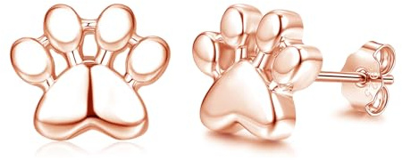 Cangall Ohrstecker Silber 925 Klein, 925 Sterling Silber Blumen/Pet Paw/Unendlichkeit Kreuz Ohrstecker mit Zirkonia, Süße Flache Ohrringe Stecker, Schlafen Knorpel Ohrringe für Damen Männer
