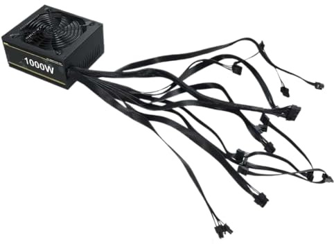 Power Supply Unit 1000W 100-240V Non-Modular Active PFC Compatible With ATX Gaming PC Server