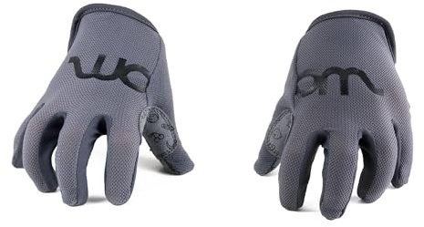 woom TENS Fahrradhandschuhe Kinder & Jugend Fahrrad Vollfingerschutz mit Grip für Rennrad & Mountainbike (Jungen & Mädchen) - Grau - 6