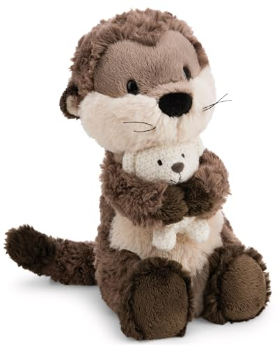 NICI Kuscheltier Otter Ophelio mit Teddy 7cm gestrickt 25cm - 63237 | Weiches Stofftier aus Plüsch zum Liebhaben, Knuddeln & Spielen, tolles Plüschtier Geschenk für Kinder & Erwachsene
