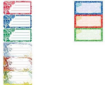 HERMA Buchetiketten ´Social Icons´, 76 x 35 mm, Sie erhalten 1 Stück á 3 Blatt