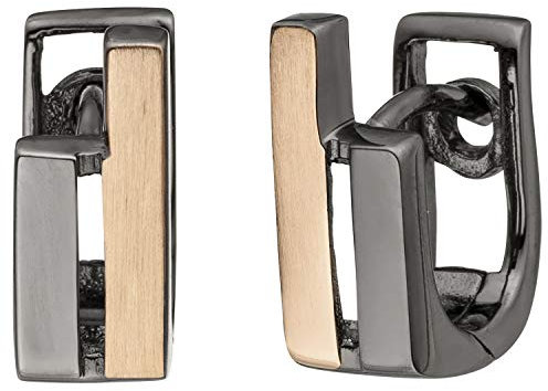 Jobo Damen-Creolen aus 925 Sterling Silber Bicolor vergoldet