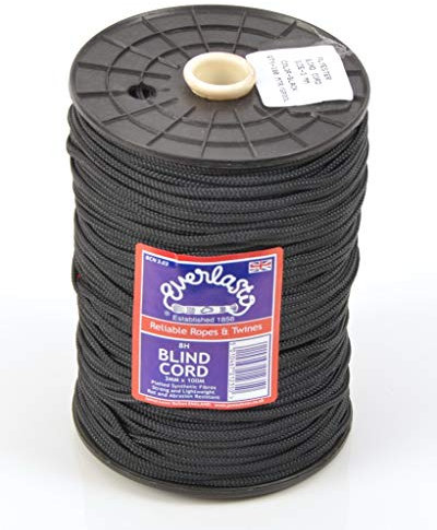 Everlasto Black Nylon Blind Cord - 2mm x 50M