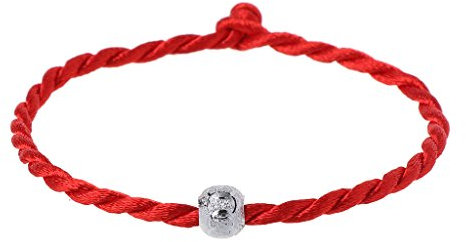 Fahou Kabbale Bracelet en corde rouge porte-bonheur tibétain bouddhiste