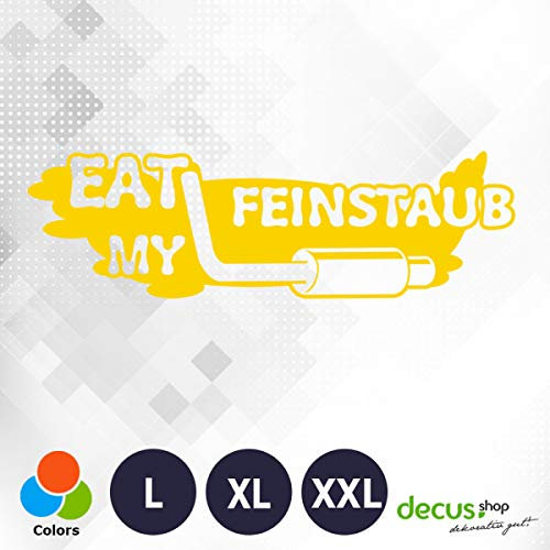 Decus Shop EAT My FEINSTAUB XL 1729 (gelb) // Sticker OEM JDM Style Aufkleber