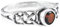 Windalf Celtic Damenring TÂMIA 6 mm Roter Kristall Verlobungsring 925 Sterlingsilber (Silber, 58 (18.5))