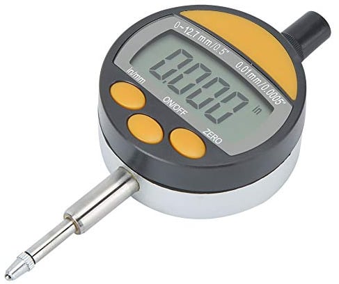 Digitale Messuhr 0-12,7 mm, abnehmbarer Messkopf | LCD-Anzeige, Datenleitungsschnittstelle, tragbarer Anschluss, robustes Gehäuse für Werkstatt und Produktion