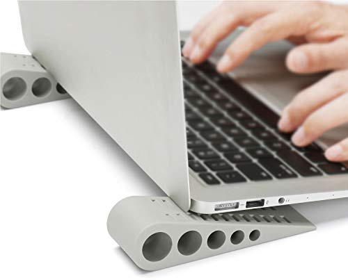 SUPBEE Laptop Stands, [4 Pack] Portable Anti-Slip Rubber Elevated Laptop Holder, Desktop Tilting Wedge & Scratch-Free Ventilated Risers for All Laptop, Notebook, Computer Keyboard