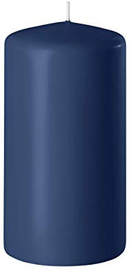 Stumpenkerze Kerze Safe Candle, H: 130 mm, Ø 70 mm, Brenndauer: ca. 60 Stunden (nachtblau)