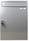 RENZ Briefkasten Classic 19 Liter - 300 mm x 440 mm x 145 mm - Einwurf 265 mm x 33 mm für Format C4 / B4 - mit RS50-Schrägeinwurf - Graualuminium (RAL 9007) - 17-1-19316