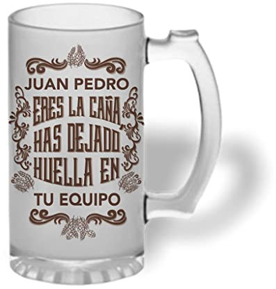 Bee Ingenious Jarra cerveza personalizada de cristal esmerilado. Jarra de cerveza original. Colección reconocer (Has dejado huella)