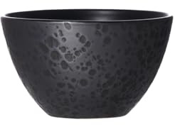 Ritzenhoff & Breker Kitwe Müslischale, 14 cm, Coupé-Schale mit matter Maserung, Unikate durch Reaktivglasur, Steingut, Schwarz