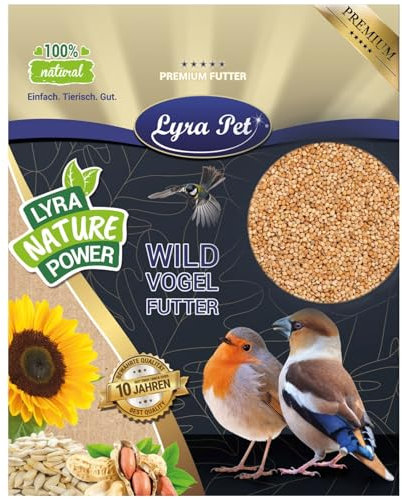 Lyra Pet® | 10 kg Hirse weiß gelb lose | Vogelfutter für Sittiche, Kanarien & Wildvögel | Wildvogelfutter Ganzjährig | Ideal für Futtermischungen | Kohlenhydratreicher Energielieferant