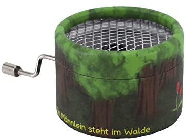 Voggenreiter Spieluhr 1292 „Ein Männlein steht im Walde“, hochwertige Spieluhr mit Qualitäts-Spielwerk und Handkurbel, robustes und kindgerecht gestaltetes Gehäuse