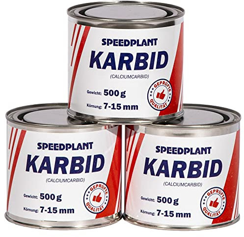 Karbid 1,5 kg (3x 500g) - Carbid Kabit Kabitt karbitt Karbit Karbid kleine Körnung 7-15mm - 3 Dosen