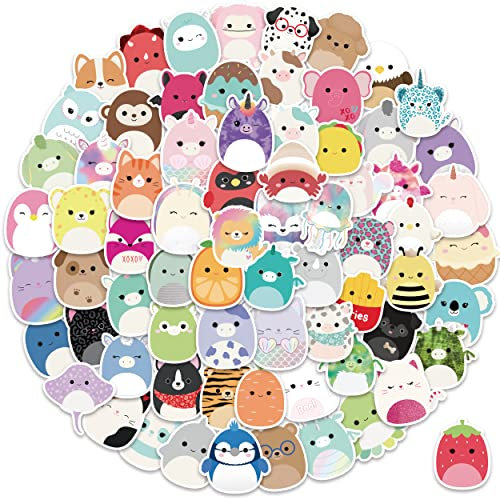 100 PCS Cute Series Animals Sticker Decals for Laptop Vinyl Kawaii Stickers Pack for Water Bottle Moto Bicycle Skateboard Luggage Phone Decor Mixed Scrapbook Stickers for Kids Teens