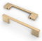 9BUILD 10 Stück Schrankgriffe Gold Lochabstand 96mm Griffe für Küchenschränke Möbelgriffe Küchengriffe griffe möbel Küchenschrank Schranktürgriffe EU0035