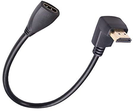 SUIOPPYUW TV Top Box for -compatible Extension Cable Desktop PC Elbow Connector Video Adapter Cords Television Accessories