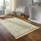 Taracarpet Teppich Palazzo Royal Antique Roses grün 135x195 cm Kurzflor Orientteppich für Wohnzimmer Esszimmer und Schlafzimmer