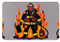 PULaif Feuerwehrmann-Fußmatte Willkommen, 40,6 x 61 cm, Außentürmatten für den Eingangsbereich, leicht zu reinigen, schmutzabweisend, langlebig