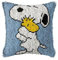 ROCKY&CHAO Knüpfteppich Zum Selber Knüpf-Sets mit Kissen knüpfen-Set 43x43cm Kissenbezug-Set für Erwachsene und Kinder Latch Hook Kit Heimaccessoire（Snoopy）