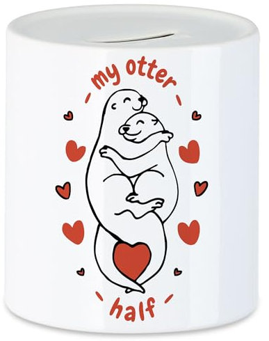 Hey!Print My Otter Half Spardose Liebling Lieblingsmensch Verliebte Otter Liebe Herzen Umarmung Geborgenheit Verliebt
