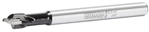 MOLLOM 9,5mm (3/8) Broca Forstner precisa con carburo YG8 de 1,6mm. Ideal para madera dura, plástico y contrachapado