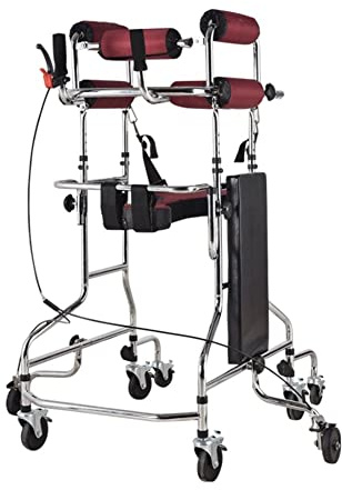 Standard Walkers 200kg/440lbs Lauflernhilfe für ältere Menschen Rollator Walker mit 8 Rädern und Sitz Rehabilitation Training Höhe Breite Anpassung für Senioren