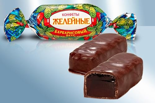 Gelee-Konfekt Zhelejnije mit Berberitze-Geschmack in kakaohaltiger Fettglasur 500g LOSE