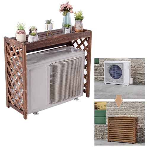 HRXQ Blumenständer Holz Jalousie 4 Größen Verkleidung Klimaanlage Außengerät Zaun Bildschirm Zu Verstecken Air Conditioner (Size : Medium)