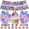Olivia Singer Rodrigo - Suministros para fiesta de cumpleaños, decoraciones de Olivia Singer incluyen pancarta, adornos para pasteles, globos para niños fanáticos de la música, suministros para fiesta