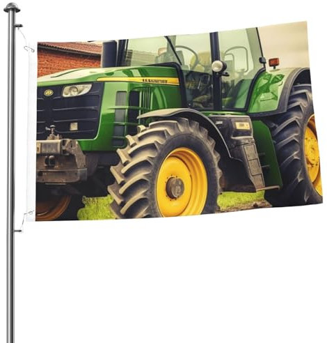 Flagge mit Traktor-Motiv, bedruckt, für den Außenbereich, doppelseitig, für den Innen- und Außenbereich, langlebig, 60 x 90 cm