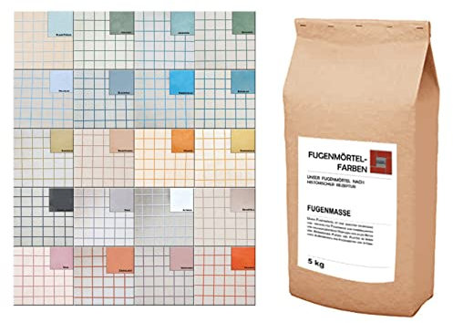 Fugenmörtel-Farben | BERGGRÜN | 5kg | Einsetzbar für Fugen im Innen- und Außenbereich auf Wand- und Bodenflächen
