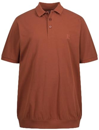 JP 1880 Herren große Größen Menswear L-8XL bis 8XL, T-Shirt, Poloshir, JP1880-Brustdruck, Bauchshirt, Piqué, Natur Melange 8XL 712617201-8XL