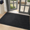 BEQHAUSE Fussmatte Innen, waschbar Fußmatte Innen, rutschfeste Schmutzfangmatte 80x120cm, Teppich Eingangsbereich Innen für Hund, Innenbereich, Haustür, Flur, Schwarz