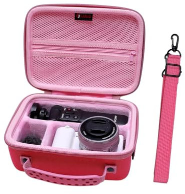 XANAD Housse pour Appareil Photo numérique Sony Alpha ZV-E10 ZV-E10L Sony ZV-E10 II poignée Bluetooth Caméra avec Amovible Bandoulière (Rose)