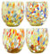 CC Zecchin Set di 4 bicchieri in vetro di Murano Millefiori, colore: giallo