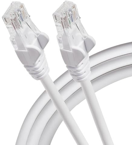 Maplin Ethernet Cable 1M White, CAT6 Gigabit UTP LAN Network Cable RJ45 High-Speed 10Gbps Compatible with Laptop, PC, PS4, PS5, Xbox, Switch, Modem, Router, Smart TV, Printer, Sky Box, WiFi Extender