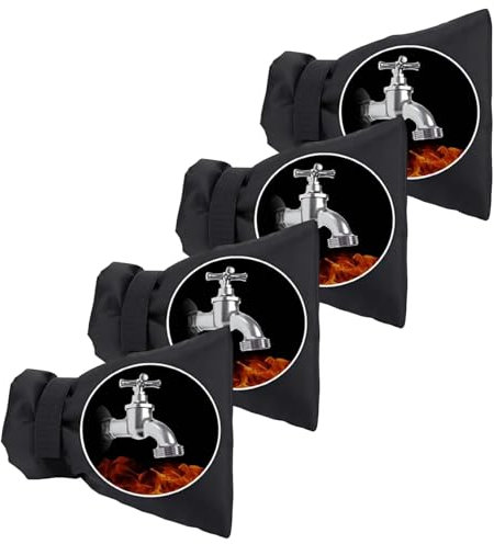 FINEVERNEK 4 Pezzi Protezione Rubinetto Giardino, Copertura del rubinetto Impermeabile, copertura Esterna per Rubinetto, Copri Rubinetto Antigelo, Nero(14 * 19cm)