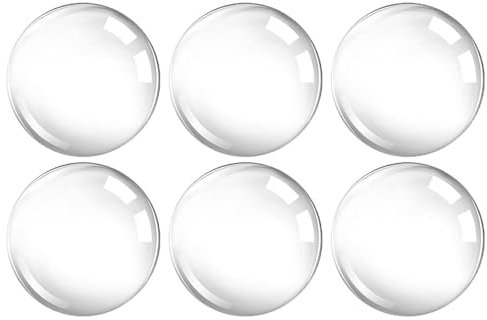 SelfAdhesive Wall Door Handle Stopper 5cm Set, 6 Pieces of Clear Rubber Door Knob, Round Wall Shield Cushion, Quiet Wall Protector for Door Handle, Guard Door Bumper Wall Protector Silencer