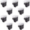 Pulsante Con Simbolo Campanello 1P 10A, Compatibile Con Bticino Living, Compatibile Con Vimar Plana (10 Pezzi, Bianco)