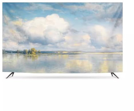 Cubierta de TV con impresión de pintura al óleo, protector a prueba de polvo para televisores de 32 86 pulgadas, cubierta universal a prueba de polvo para televisores LED LCD, diseño colorido para uso