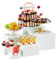 Tortenständer, 6 Stück Cake Stand, Kuchenständer, Food Risers for Buffet, Acryl Buffet Ständer, Wiederverwendbar Display Organizer für Hochzeiten, Geburtstag, Partys, Cupcake, Weiß