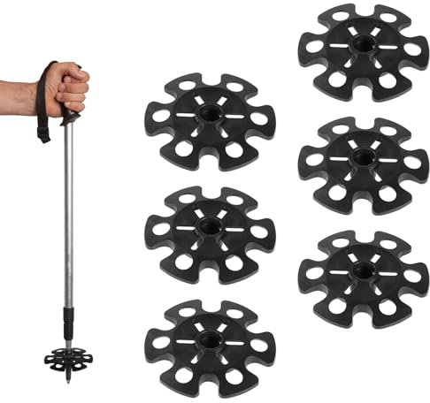 6 Stück Ersatz Skistockteller, Schneeteller für Wanderstöcke Schneeteller Skistöcke Trekkingstockteller Skiteller zum Wandern Trekking Wanderstöcke Winteraktivitäten im Freien