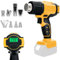 Heißluftpistole kompatibel mit Dewalt Batterien (Not Included), Einstellbare Temperatur Windgeschwindigkeit, Max 550°C, LCD Display, zum Schweißen, Trocknen, Heimwerken, Farbe, Abisolieren (DW)